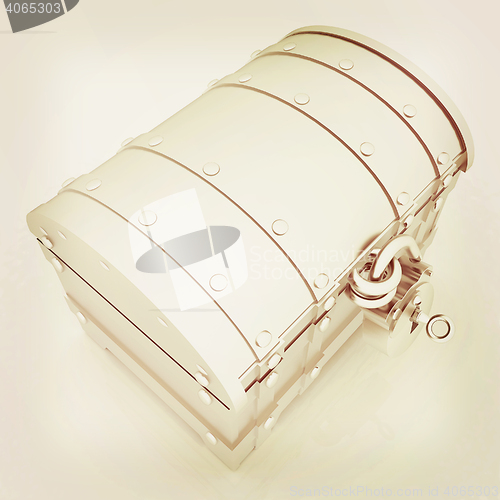 Image of The chest. 3D illustration. Vintage style.