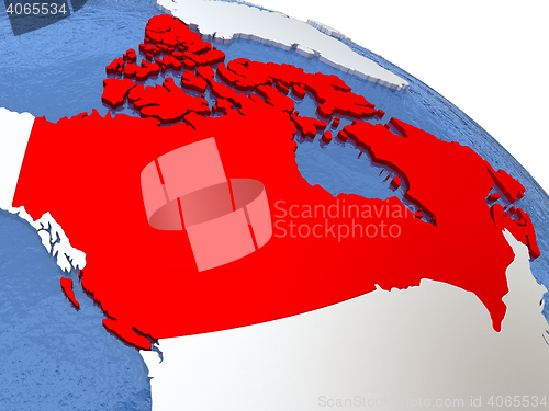 Image of Canada on globe