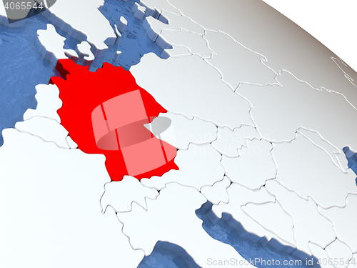 Image of Germany on globe