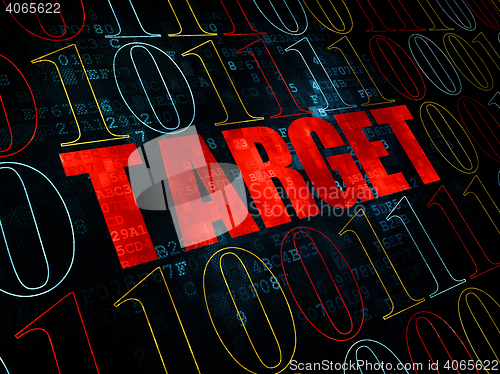 Image of Finance concept: Target on Digital background