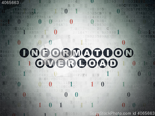 Image of Information concept: Information Overload on Digital Data Paper background