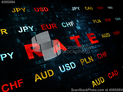 Image of Banking concept: Rate on Digital background