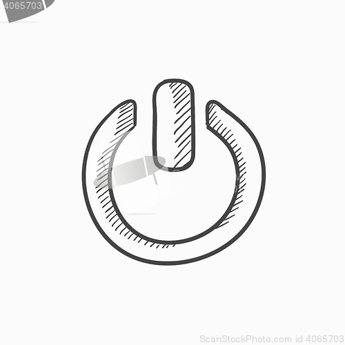 Image of Power button sketch icon.