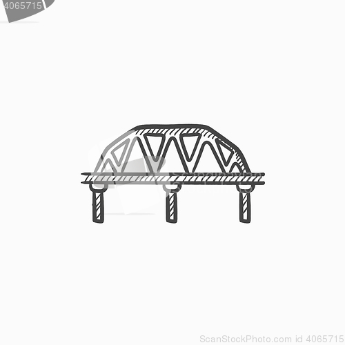 Image of Rail way bridge sketch icon.