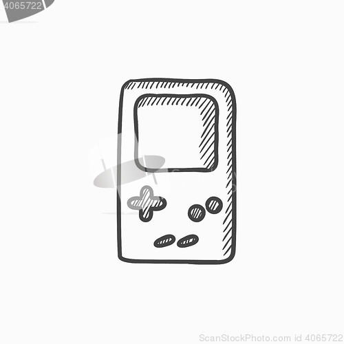Image of Electronic game sketch icon.