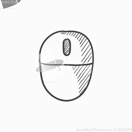 Image of Computer mouse sketch icon.