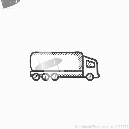 Image of Delivery truck sketch icon.