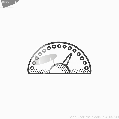 Image of Speedometer sketch icon.