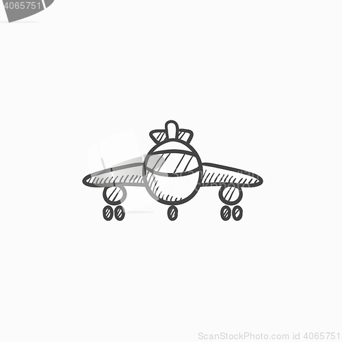 Image of Airplane sketch icon.