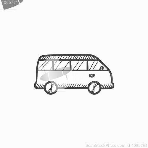 Image of Minibus sketch icon.