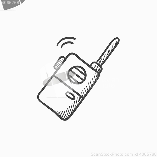 Image of Portable radio set sketch icon.