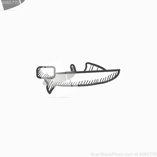 Image of Motorboat sketch icon.