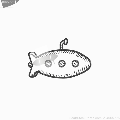 Image of Submarine sketch icon.