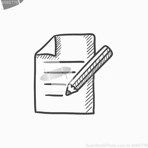 Image of Taking note sketch icon.