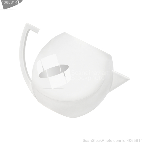 Image of white teapot isolated