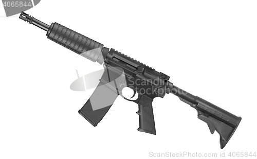 Image of special forces rifle M4 isolated