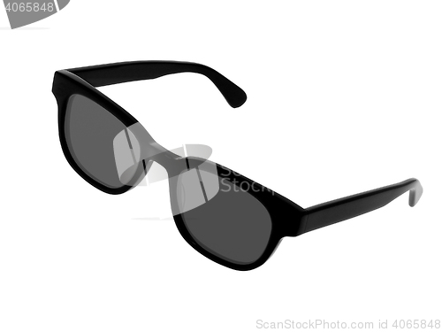 Image of Black sunglasses isolated