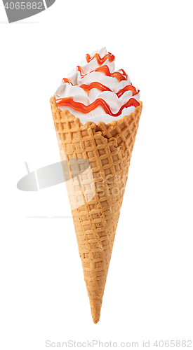 Image of soft serve ice cream isolated