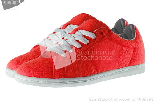 Image of  red shoes isolated on white