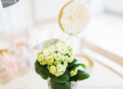 Image of close up of festive flower decoration