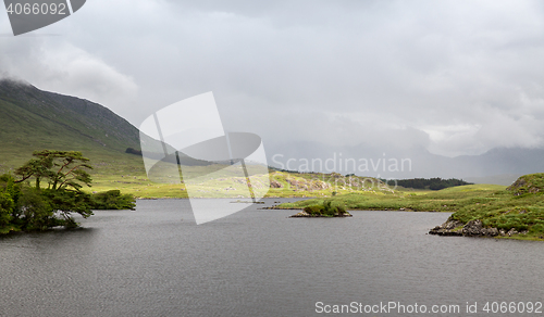 Image of view to island in lake or river at ireland