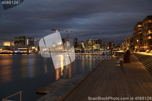 Image of Panoramic View Of Modern buildings in Oslo, Norway 