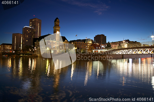 Image of Beautiful night scene in Malmo, Sweden