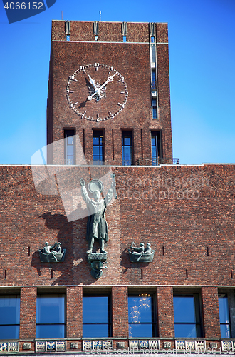 Image of Oslo City Hall (Radhus) in Oslo, Norway 