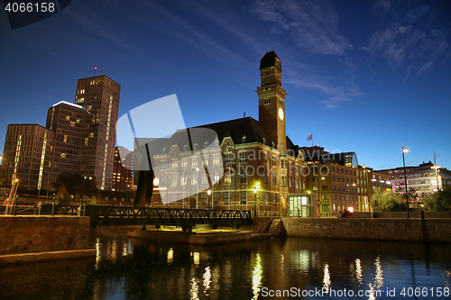 Image of Beautiful night scene in Malmo, Sweden