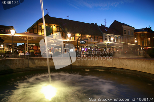 Image of MALMO, SWEDEN - AUGUST 16, 2016: View of beautiful night scene a