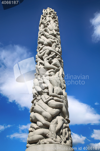 Image of EDITORIAL OSLO, NORWAY - AUGUST 18, 2016: Sculptures at Vigeland