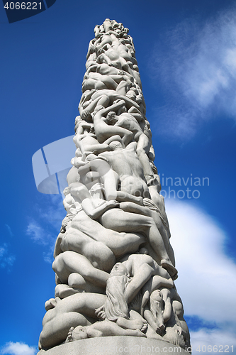 Image of EDITORIAL OSLO, NORWAY - AUGUST 18, 2016: Sculptures at Vigeland