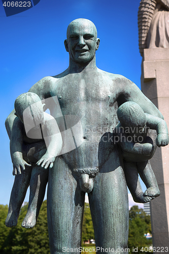 Image of EDITORIAL OSLO, NORWAY - AUGUST 18, 2016: Sculptures at Vigeland