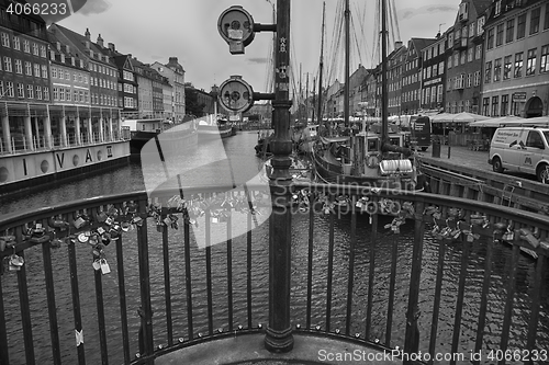 Image of COPENHAGEN, DENMARK - AUGUST 15, 2016: Black and white photo, bo