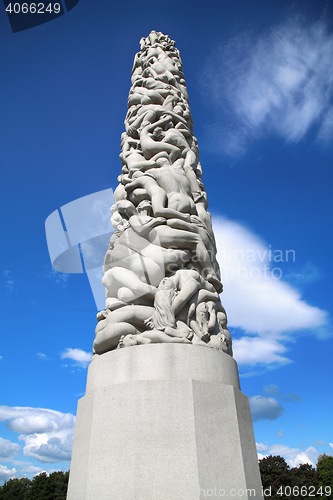 Image of EDITORIAL OSLO, NORWAY - AUGUST 18, 2016: Sculptures at Vigeland