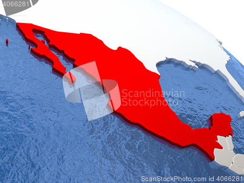 Image of Mexico on globe