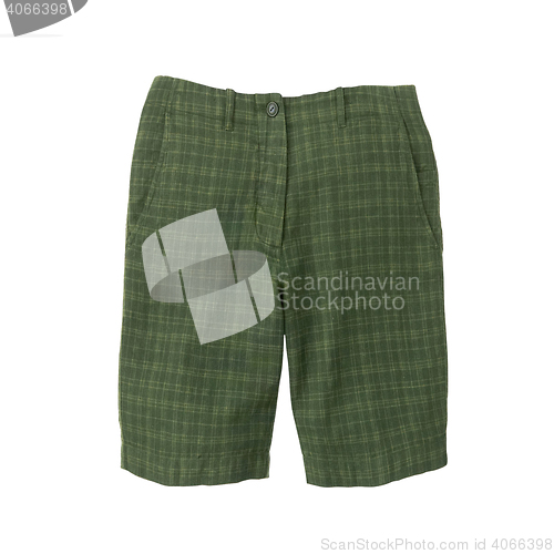Image of Green shorts isolated