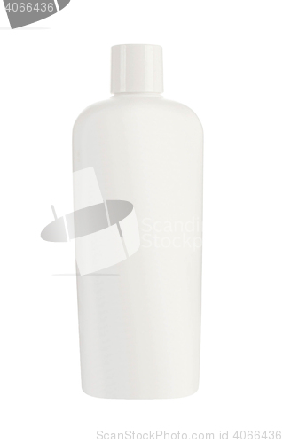 Image of white shampoo bottle