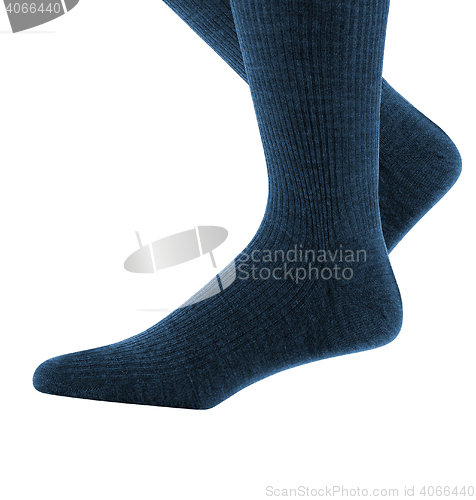 Image of  color blue stockings isolated 