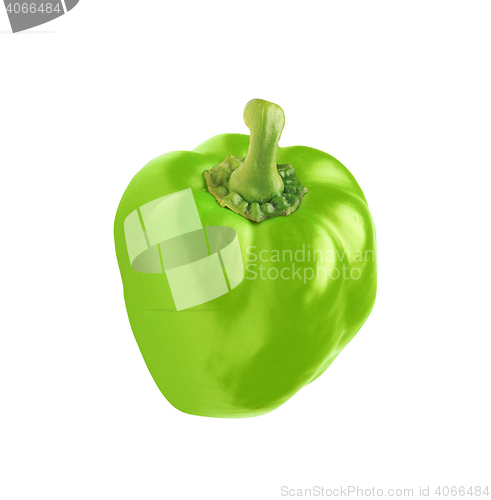 Image of green pepper over white background