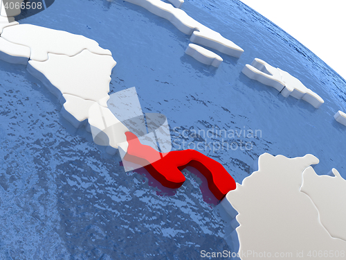 Image of Panama on globe