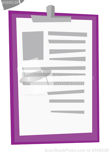 Image of Medical record board vector illustration.