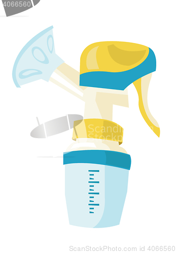 Image of Manual breast pump vector illustration.