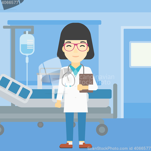 Image of Doctor with file vector illustration.