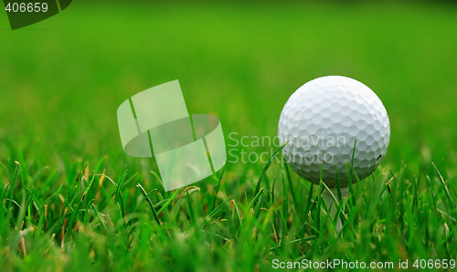 Image of Golf ball with copy space