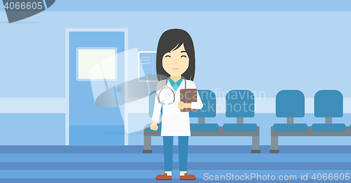 Image of Doctor with file vector illustration.