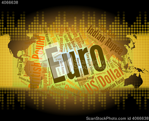 Image of Euro Currency Represents Exchange Rate And Coin