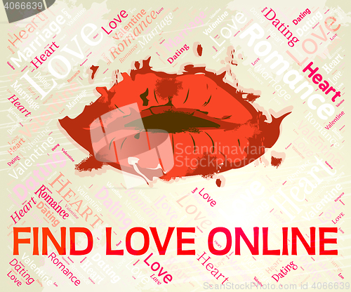 Image of Find Love Online Means Search For And Adoration