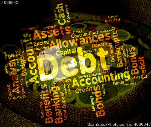 Image of Debt Word Means Words Liability And Debts