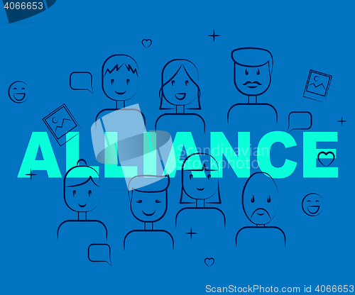 Image of Alliance Of People Means Cooperate Cooperation And Team